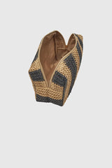 VERDE FASHION | Pochette mare in rafia a righe