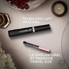 L'OREAL PARIS Cofanetto Make Up À La Carte - Mascara Telescopic Lift + Mini-Matita Occhi + Maxi Pochette Elegante