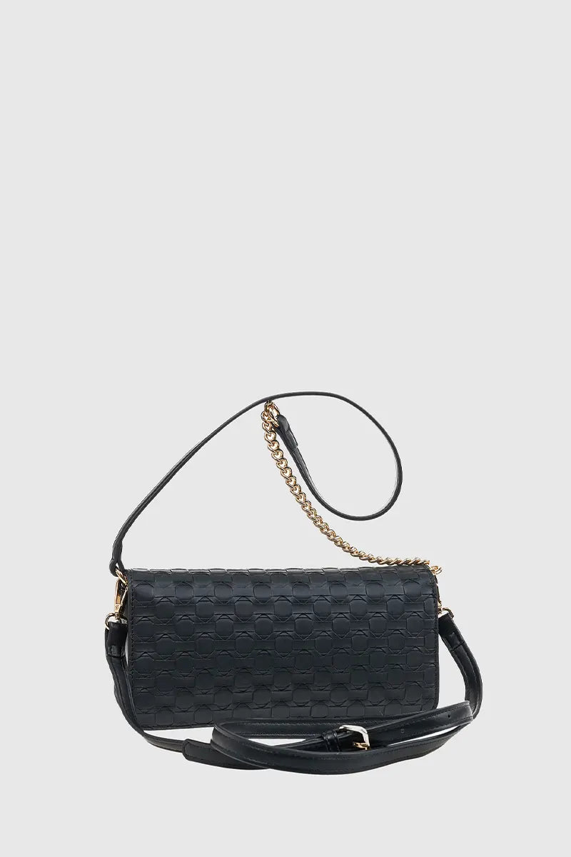 VERDE FASHION | Pochette intrecciata con patta