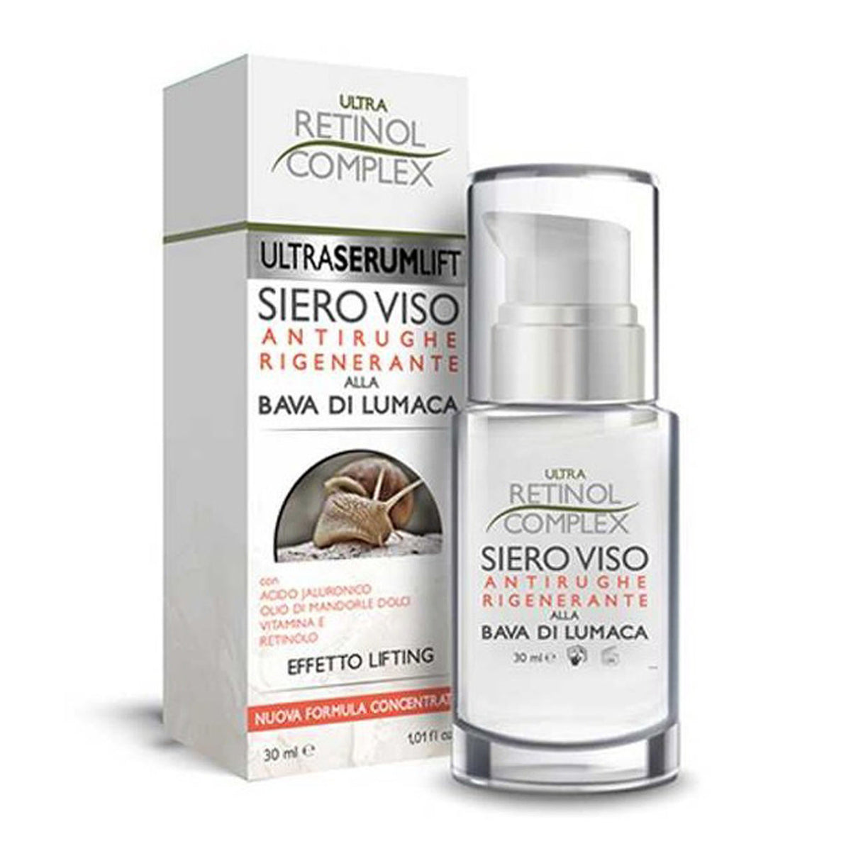 Retinol Complex Siero Viso Bava Di Lumaca Antirughe e Rigenerante 30ml