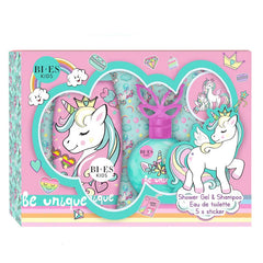 BI ES Kids Be Unique Shower Gel e Shampoo + Eau de Toilette + Stickers