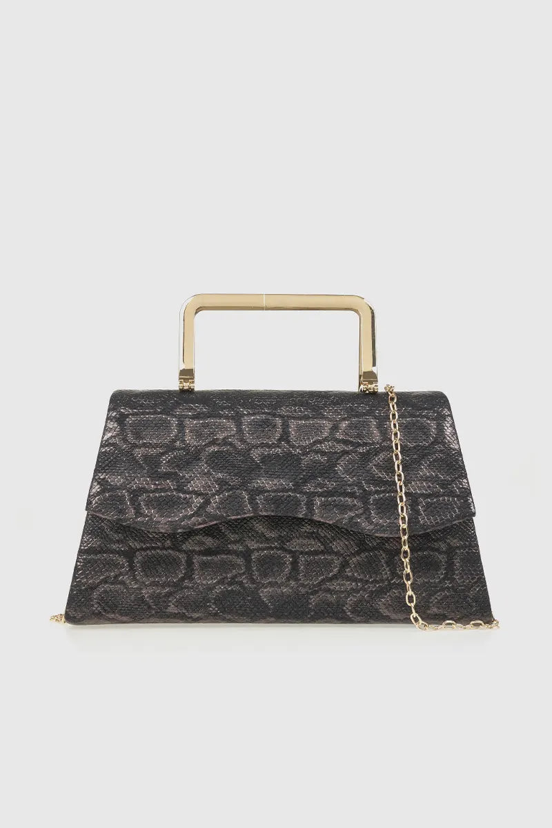 VERDE FASHION | Pochette stampa serpentata