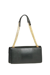 VERDE FASHION | Borsa baguette effetto coccodrillo