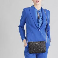 Cafènoir BE0502 Pochette glitterata con borchie esagonali