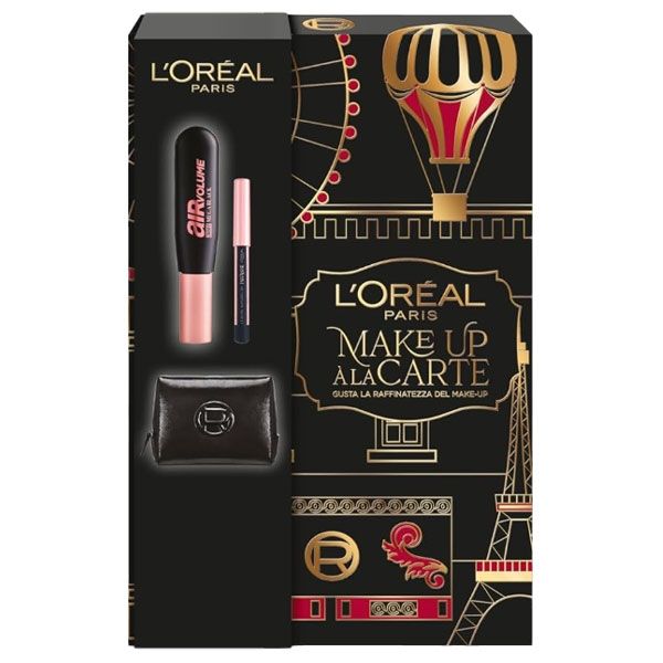 L'ORÉAL PARIS Cofanetto Make Up À La Carte - Mascara Extra Nero + Matita nera + Maxi Pochette Elegante