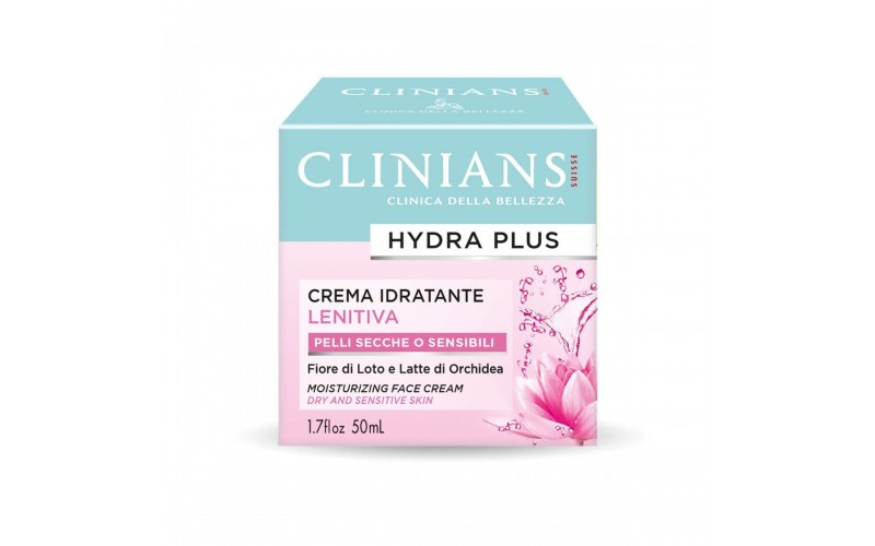 Clinians Hydra Plus Crema Idratante per Pelli Secche o Sensibili 50ml