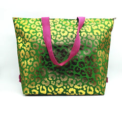 Emanuela Biffoli Borsa Mare Leopardata Verde