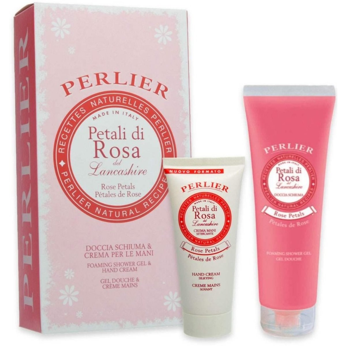 Perlier - Cofanetto Doccia Schiuma e Crema Mani Petali di Rosa