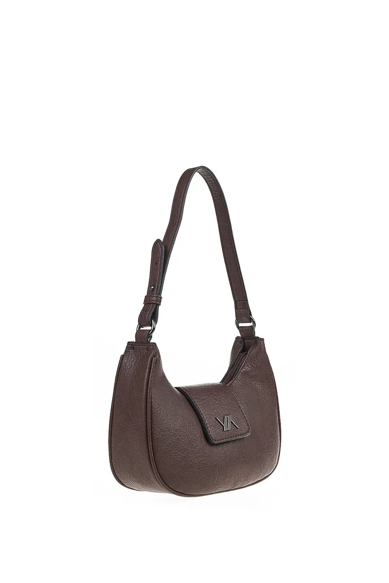 VERDE FASHION | Borsa hobo a spalla con fibbia