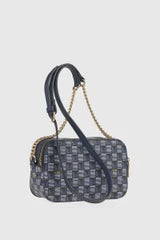 VERDE FASHION | Pochette doppia tasca motivo geometrico