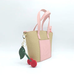 Love Therapy Borsa media in paglia rosa