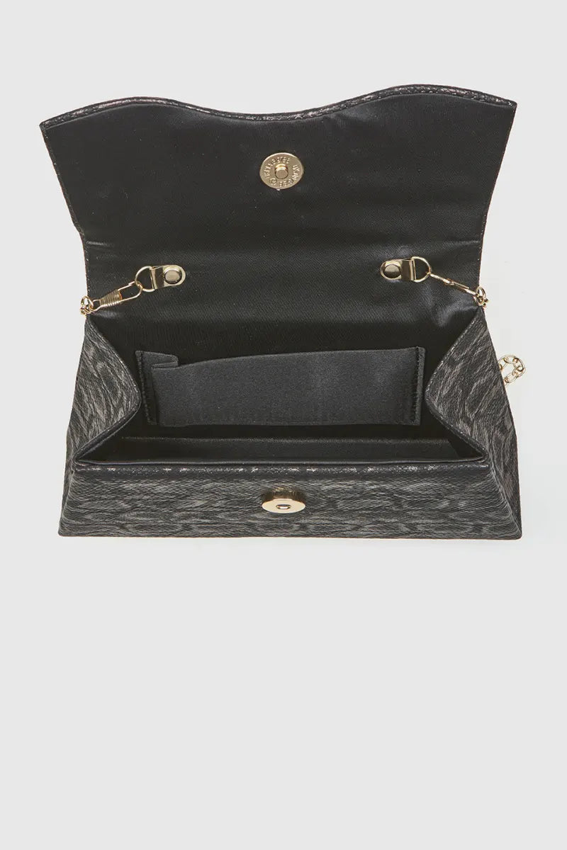 VERDE FASHION | Pochette stampa serpentata