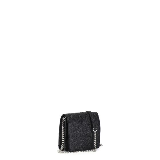 Cafènoir BE0503 Mini bag glitterata con borchie esagonali