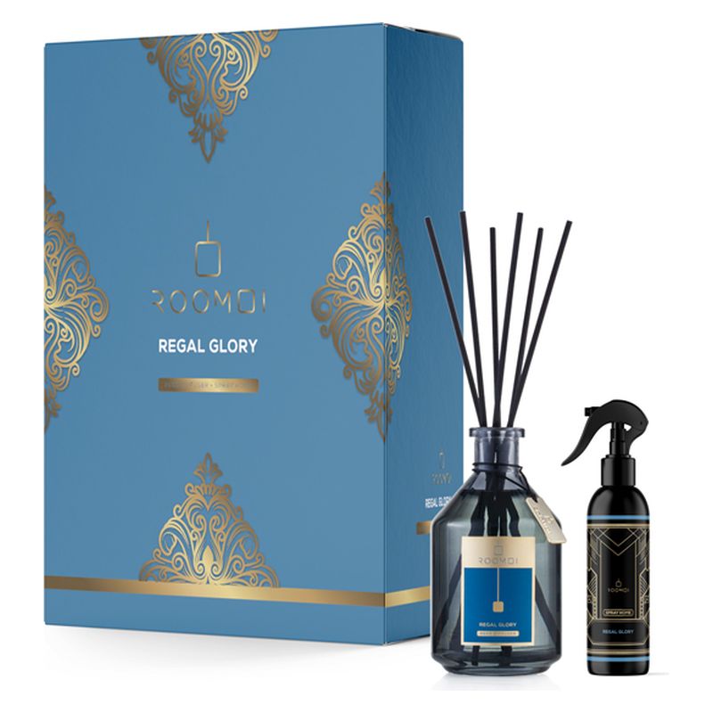 Roomoi Profumatore per Ambienti Regal Glory Reed Diffusorer + Spray Home