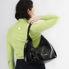 Cafènoir Borsa media donna ecopelle lucido nero