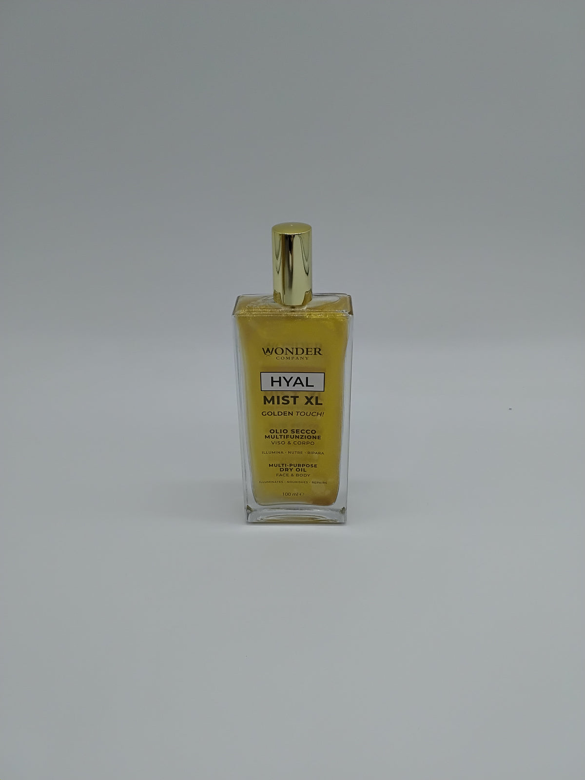 Wonder Company Hyal Mist XL Golden Touch! Olio Secco Multifunzionale Viso e Corpo 100 ml
