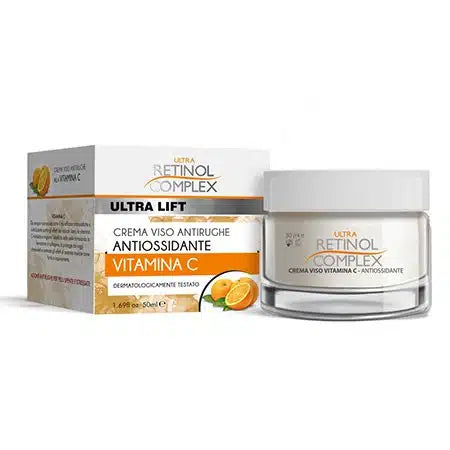 Retinol Complex Ultra Lift Crema Viso Antirughe Antiossidante Vitamina C 50ml