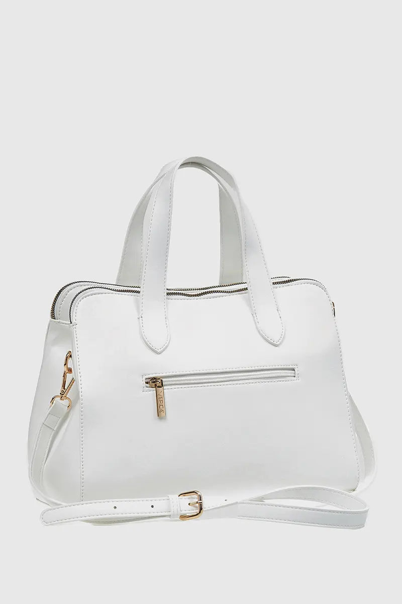 VERDE FASHION Borsa doppia zip intrecciata