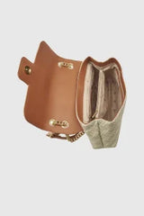 VERDE FASHION | Borsa con pattina loghi