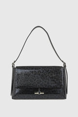 VERDE FASHION | Borsa a spalla maculata in vernice