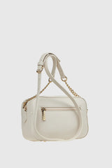 VERDE FASHION Camera bag a tracolla con portamonete Ivory