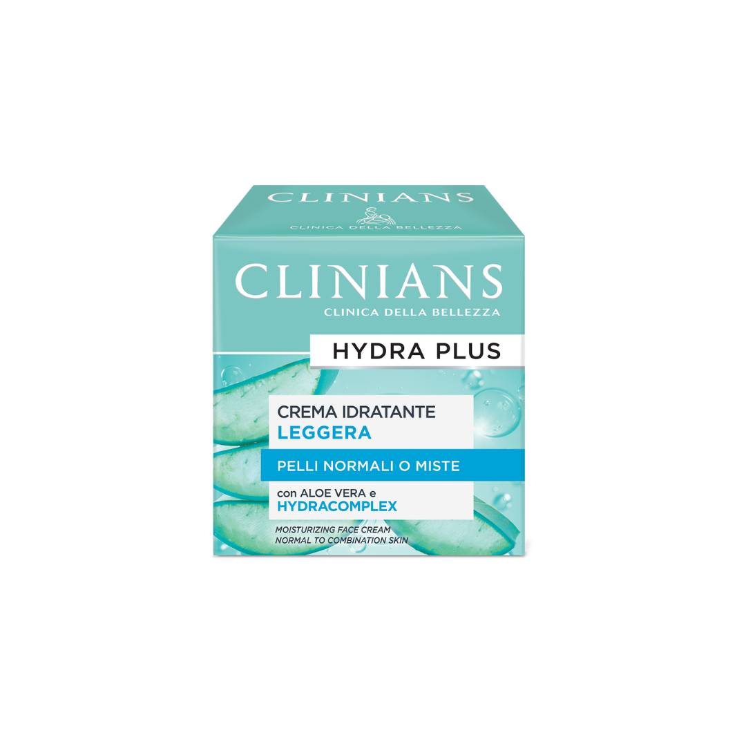 Clinians Hydra Plus Crema Idratante Leggera per Pelli Normali o Miste 50ml