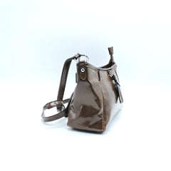 VERDE FASHION | Borsa ecopelle lucida a Tracolla