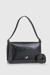 VERDE FASHION | Borsa a spalla maculata in vernice