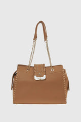 VERDE FASHION | Borsa a spalla con borchie