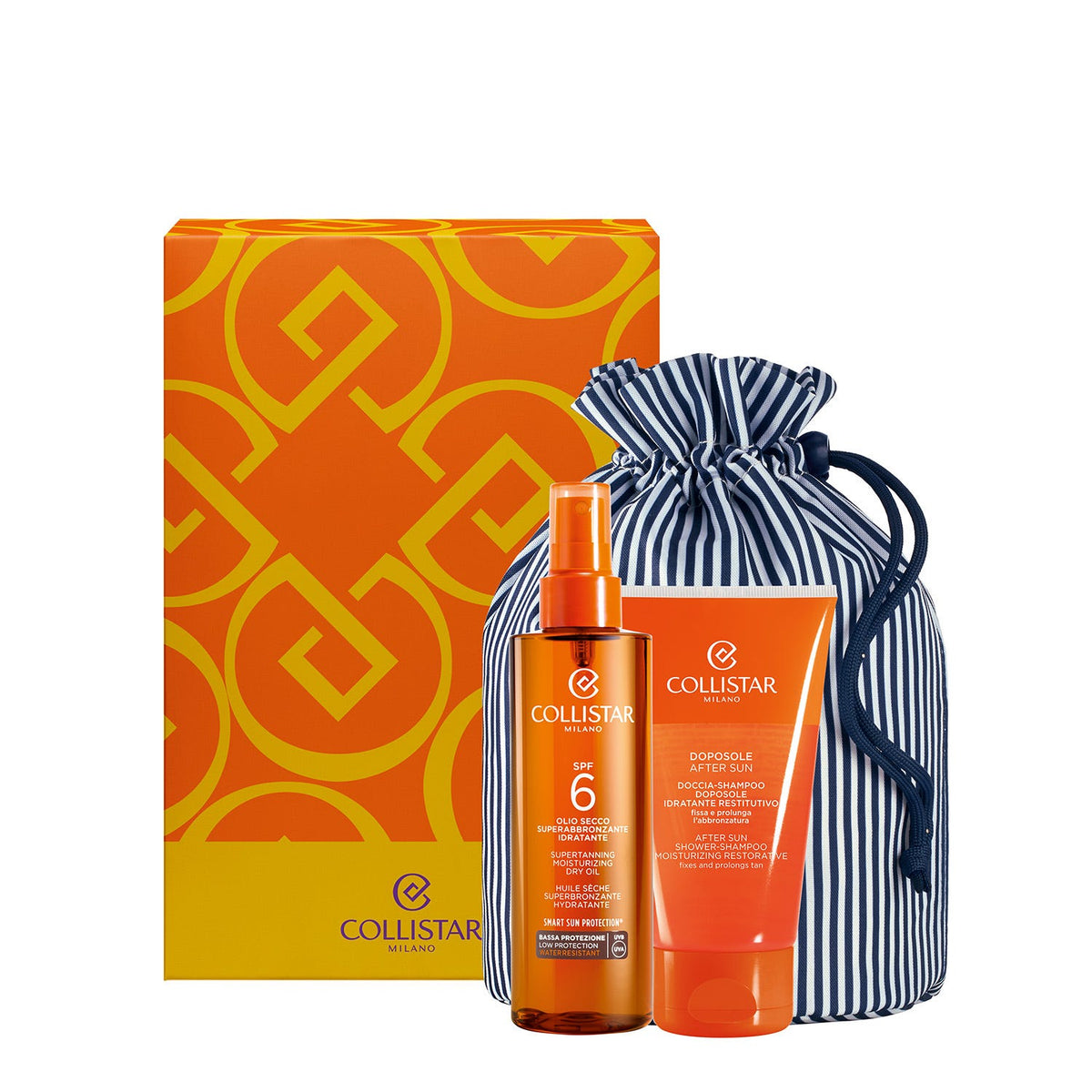 Collistar Cofanetto Olio Secco Superabbronzante SPF6 e Doccia-Shampoo Doposole