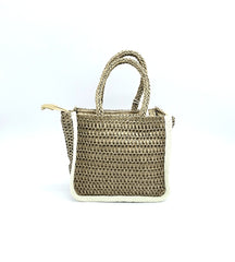 Naj-Oleari Borsa piccola fiori set Flo2 bianco