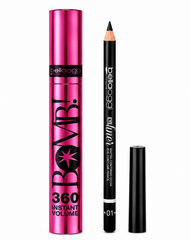 BELLAOGGI MASCARA BOMB 360 VOLUME + MATITA OCCHI 01 – SGUARDO INTENSO E DEFINITO