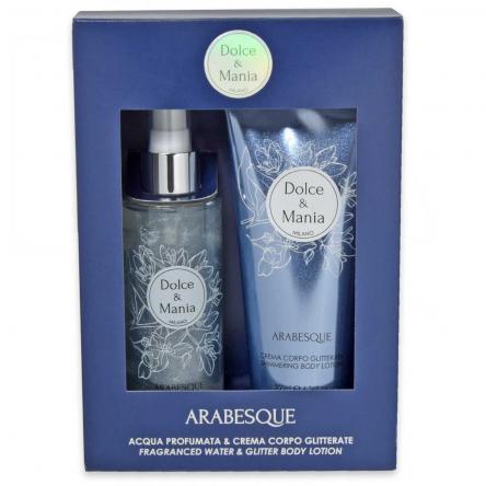 Dolce&Mania Confezione Arabesque Acqua Profumata e Crema Corpo Glitterata