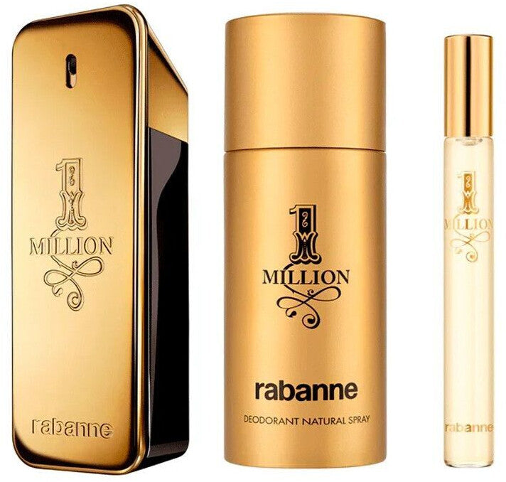 Rabanne One Million Cofanetto con Eau de Toilette + Deodorant Spray + Vaporizzatore da Viaggio