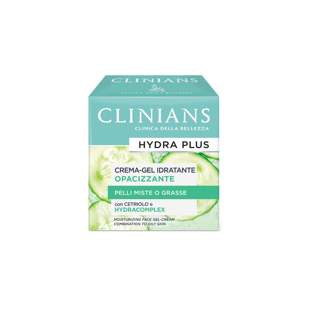 Clinians Hydra Plus Crema Gel Idratante Opacizzante Pelli Miste o Grasse 50ml