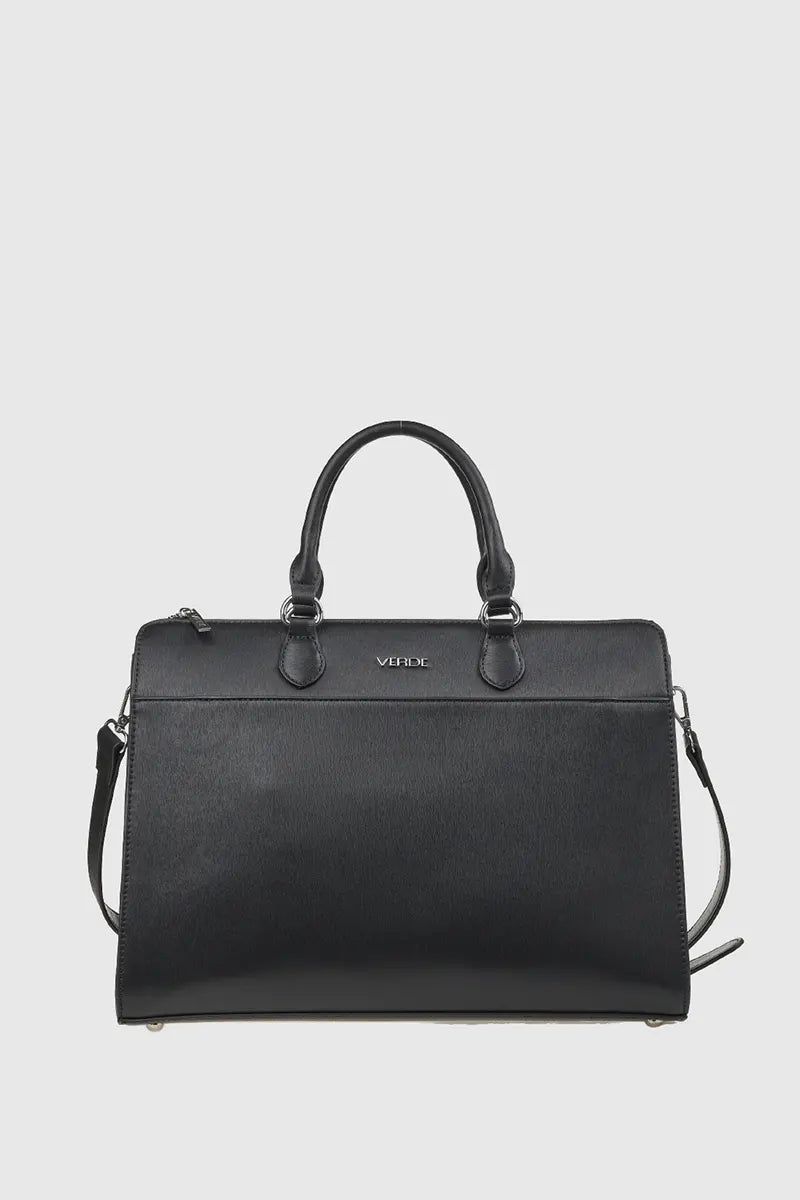 VERDE FASHION | Borsa tote in ecopelle goffrata