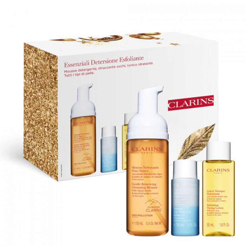 Clarins Confezione Mousse Detergente + Struccante Occhi e Lozione Idratante