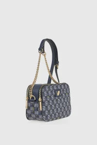 VERDE FASHION | Pochette doppia tasca motivo geometrico