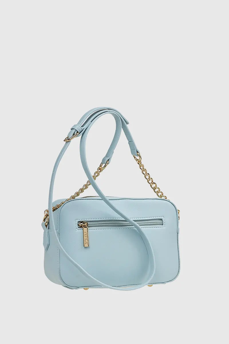 VERDE FASHION Borsa a Tracolla Aqua con Portamonete