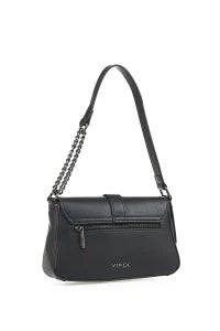 VERDE FASHION | Borsa a spalla con patta e fibbia