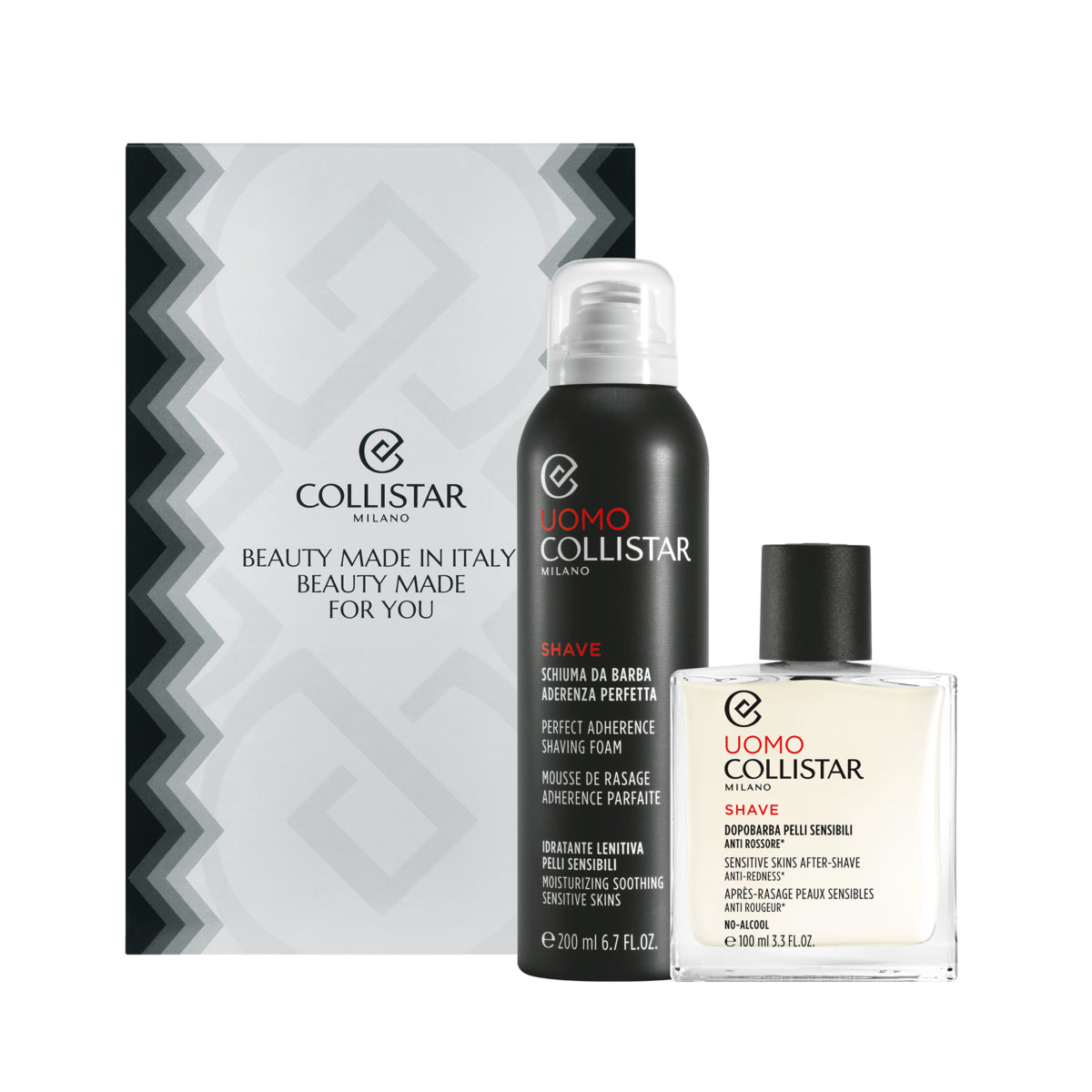 COFANETTO SCHIUMA DA BARBA ADERENZA PERFETTA IDRATANTE LENITIVA 200 ml