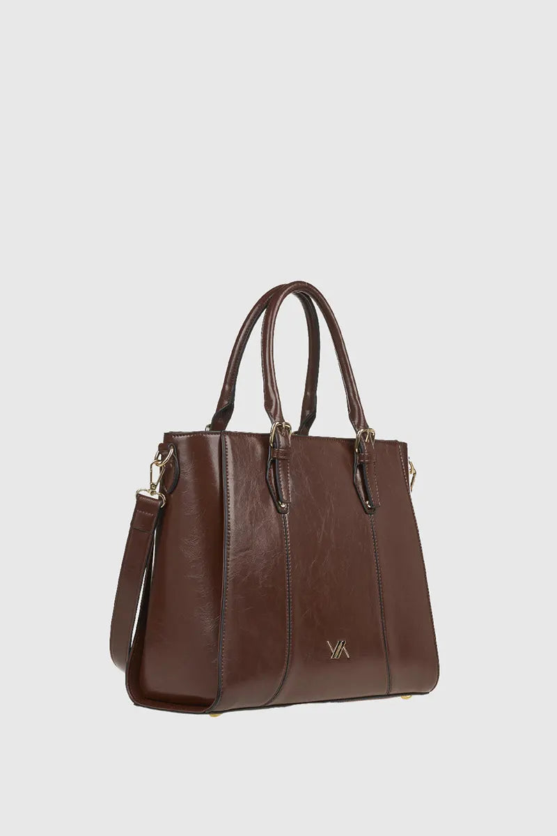 VERDE FASHION | Borsa a spalla in ecopelle verniciata