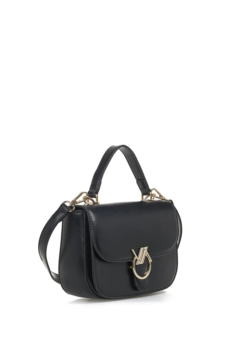VERDE FASHION | Borsa con pattina e tracolla