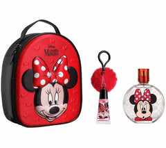 Disney Minnie Mouse Zainetto con Eau de Toilette + Keyring e Lip Gloss