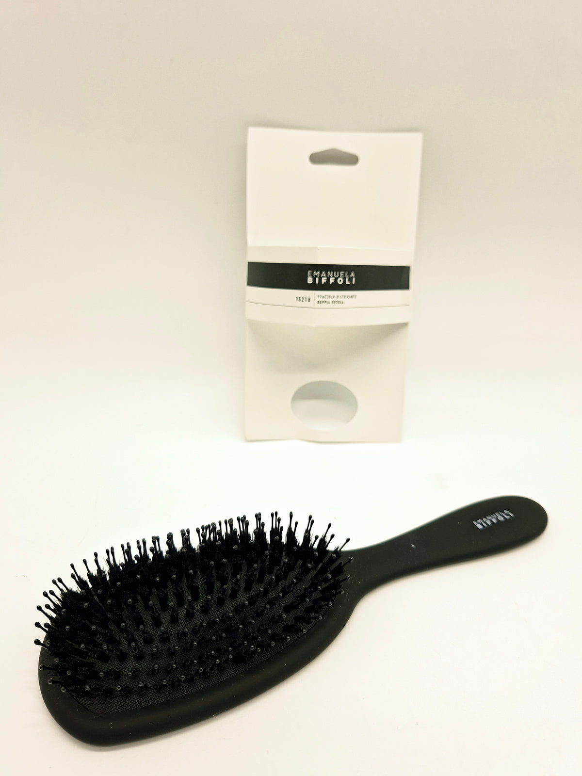 EMANUELA BIFFOLI MAXI SPAZZOLA DISTRICANTE DOPPIA SETOLA ART. 15220 BLACK