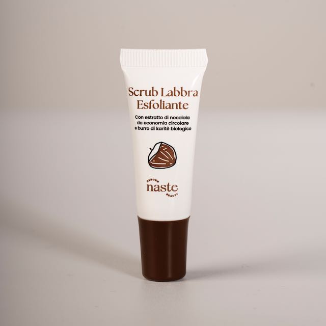 NASTE Scrub Labbra Esfoliante con Estratto di Nocciola e Burro di karité