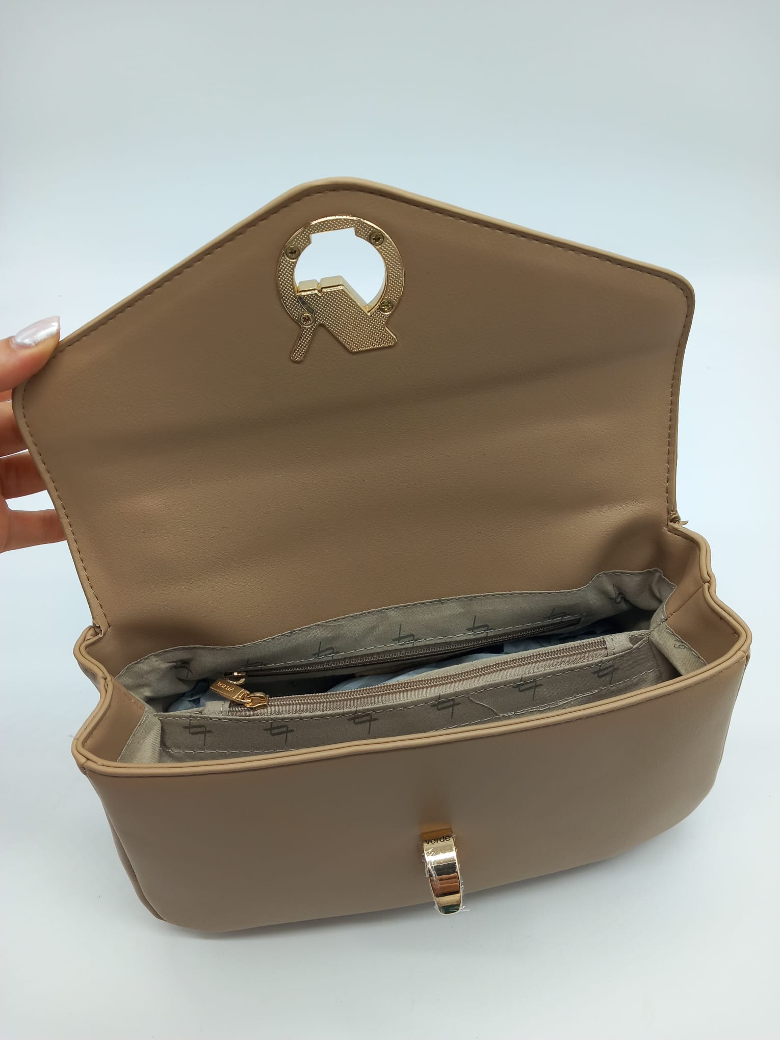 VERDE FASHION Borsa Tracolla Beige