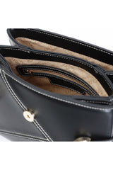 Cafènoir borsa con pattina con lavorazione patchwork nero