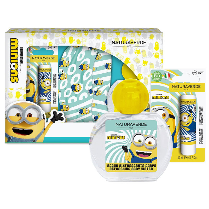 Naturaverde Illuminantion Minions - Confezione Burrocacao Banana + Scaldacollo + Acqua Corpo