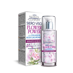 Retinol Complex Siero Viso Flower Power Con Collagene e Acido Ialuronico Antirughe e Rigenerante 30ml
